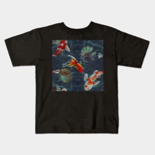 Koi Fish Greenery Kids T-Shirt